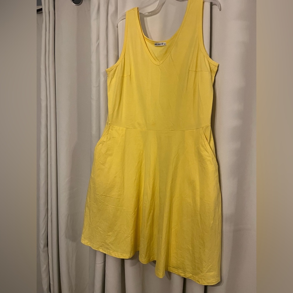 Women’s Sunny Yellow Sleeveless Mini Dress
